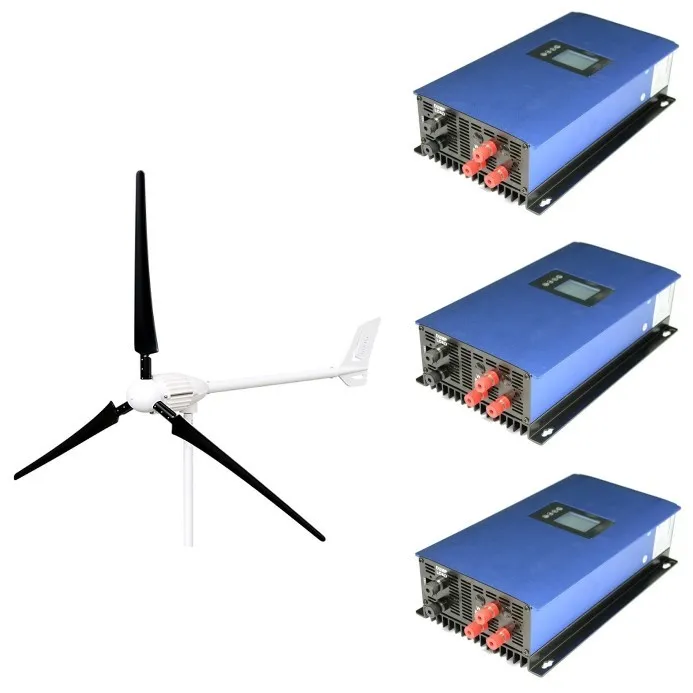 Kit éolien 1000 W pour réseau triphasé